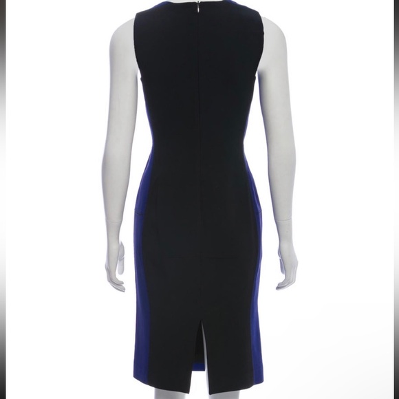 AQUILANO.RIMONDI Blue Wave Neckline Sheath Dress - Sz 40 - NWT MSRP $970 - Picture 3 of 6